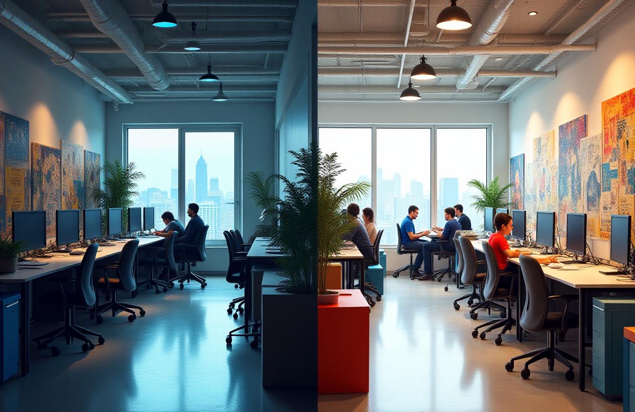 オフィス改装ビフォーアフター 広告代理店